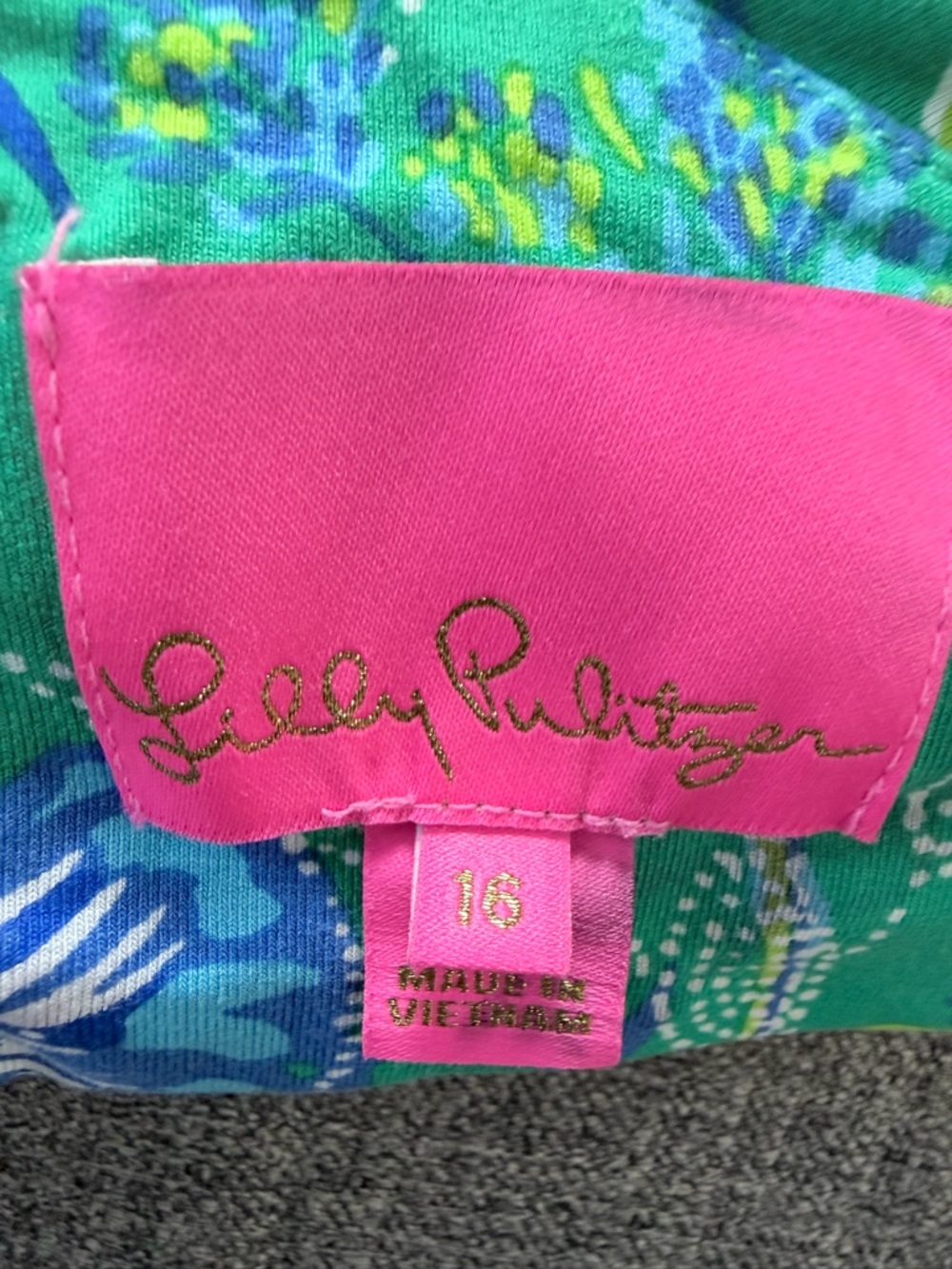Lilly Pulitzer Green One-Shoulder Tropical Print Mini Dress - Picture 11 of 16